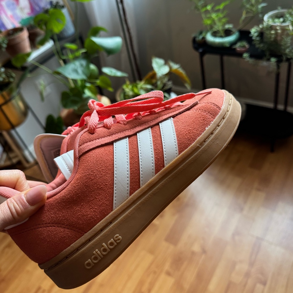 Adidas Womens Coral and White Sneakers-NWOT
